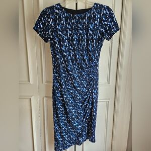 London Times 4P Short Sleeve Blue Black White Dress